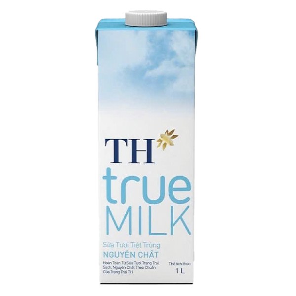 Sữa Tươi Tiệt Trùng TH True Milk Nguyên Chất Hộp Giấy 1L
