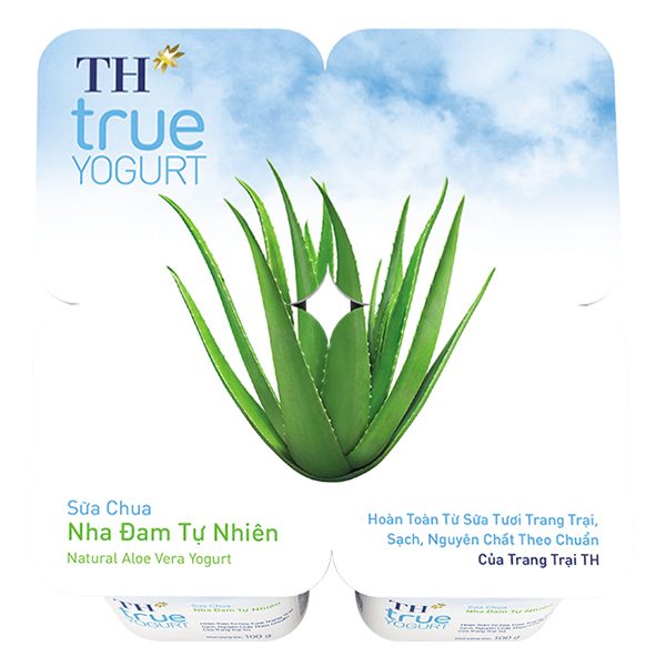 Lốc 4 Sữa Chua Ăn TH True Yogurt Nha Đam 100G