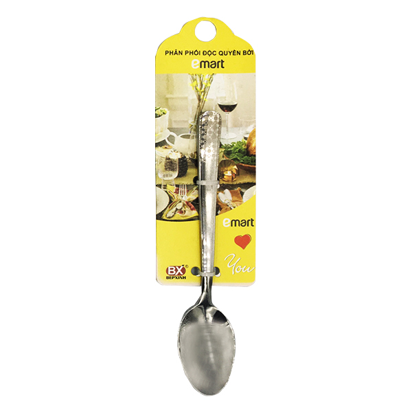 Bộ 2 Muỗng Cà Phê Ngắn Hoa Văn Trống Đồng Emart 14.1Cm