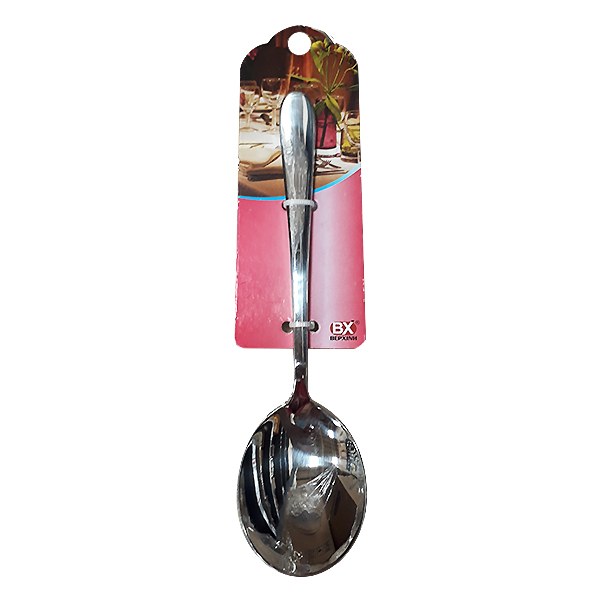 Bộ 2 Muỗng Súp Tròn Bếp Xinh Inox Cán Trơn Cao Cấp