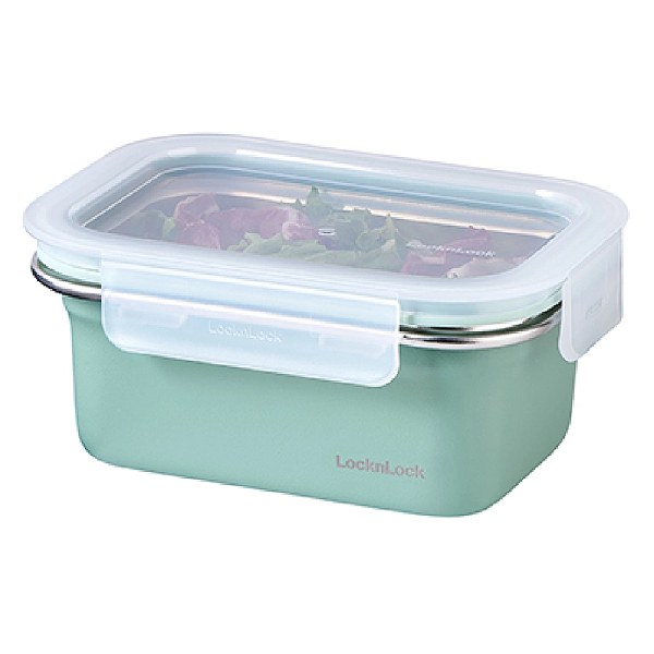 Hộp Thực Phẩm Thép Không Gỉ LocknLock LST512LGRN 500Ml Xanh Lá