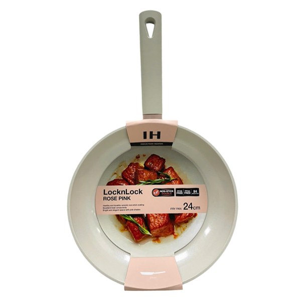 Chảo Sâu Đáy Từ LocknLock Rose Pink CAF2459IH 24Cm