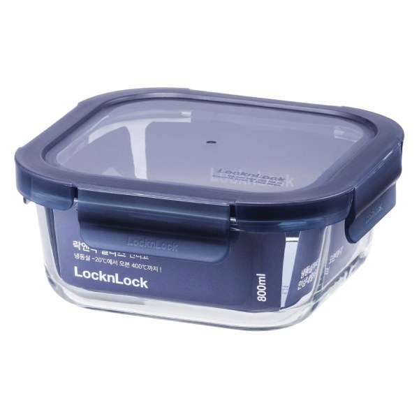 Hộp Thủy Tinh Chịu Nhiệt LocknLock LNG401 800Ml Xanh Navy