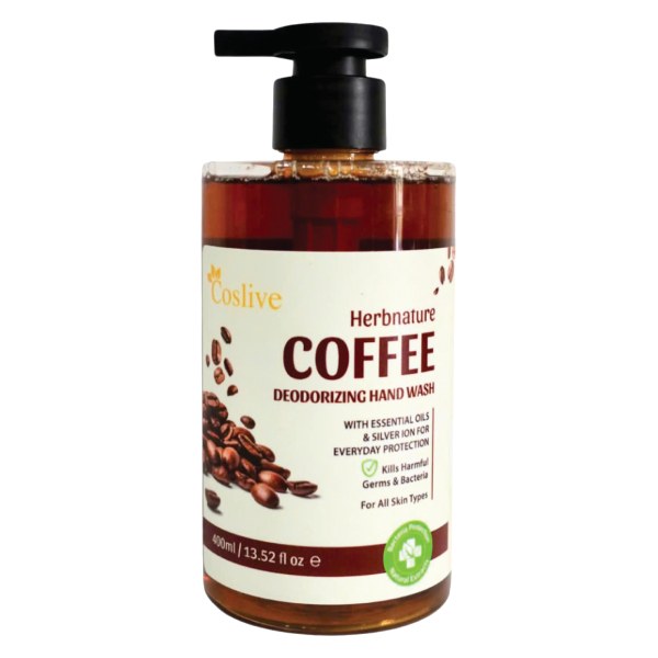 Sữa Rửa Tay Coslive Herbnature Khử Mùi Hương Cà Phê 400Ml