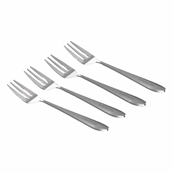 Bộ 4 Nĩa Hoa Quả 140 Inox Sunhouse KS-S4FO140I