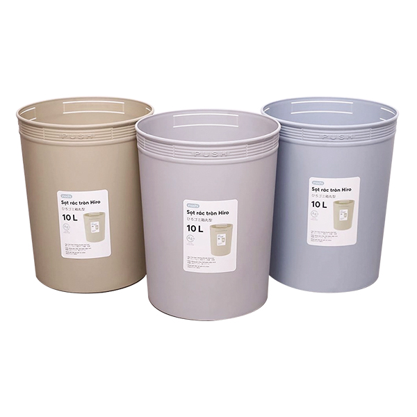 Sọt Rác Nhựa Tròn Hiro 10L