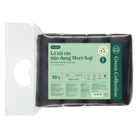 Lô 4 Túi Rác Inochi Mori Soji 50L Size L Màu Đen