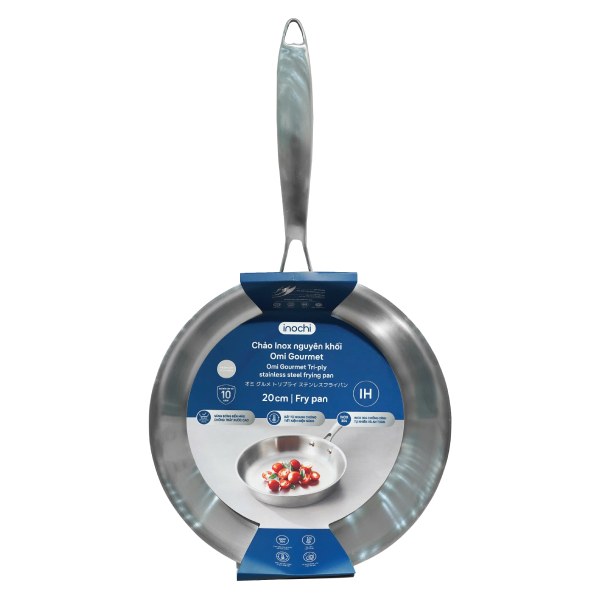 Chảo Inox Nguyên Khối Đáy Từ Omi Gourmet 20Cm