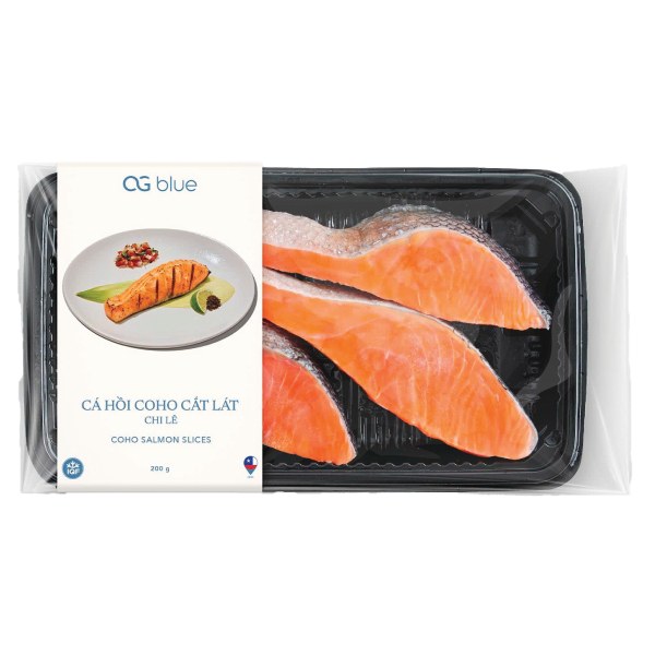 Cá Hồi Đông Lạnh Cắt Lát Blue Hồn Việt Gói 200G