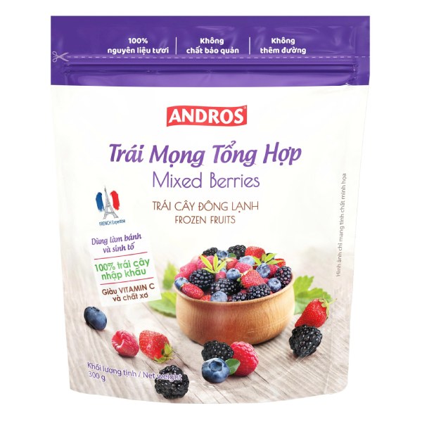 Trái Mọng Tổng Hợp Đông Lạnh Andros Túi 300G