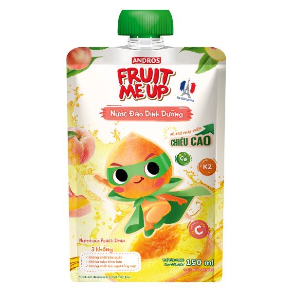 Nước Trái Cây Dinh Dưỡng Fruit Me Up Vị Đào Túi 150Ml