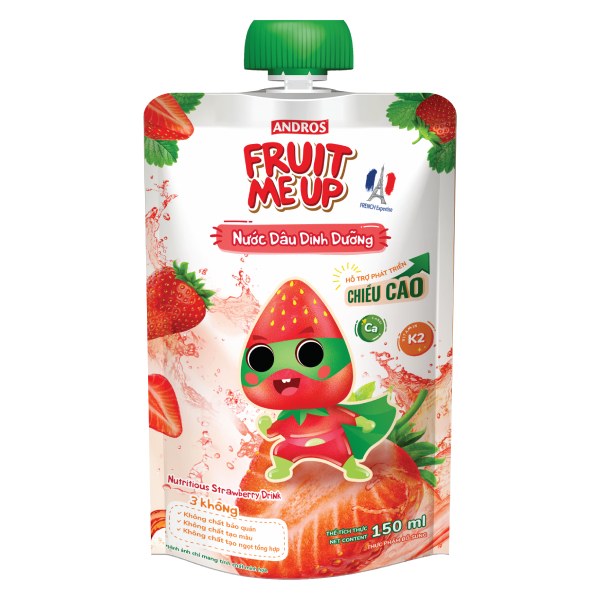 Nước Trái Cây Dinh Dưỡng Fruit Me Up Vị Dâu Túi 150Ml