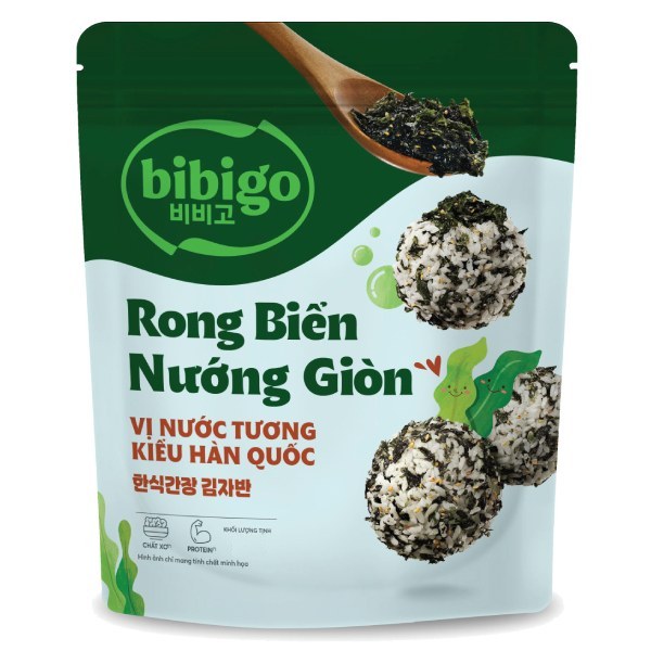Rong Biển Nướng Giòn Bibigo Nước Tương Kiểu Hàn Quốc Gói 50G