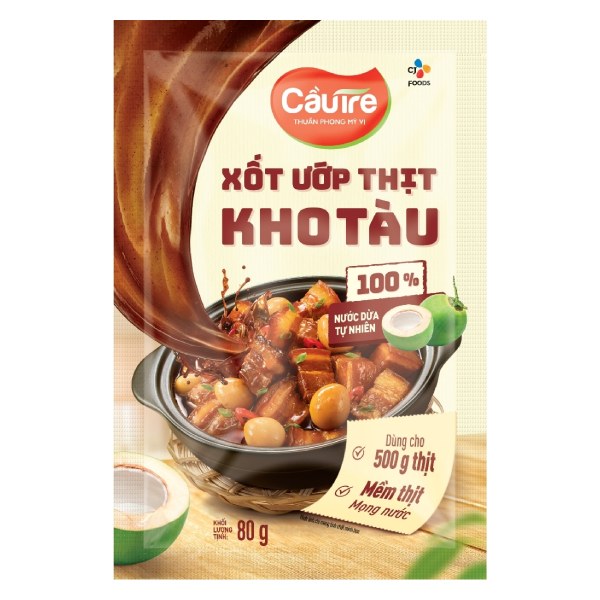 Xốt Gia Vị Hoàn Chỉnh Cầu Tre Ướp Thịt Kho Tàu Gói 80G