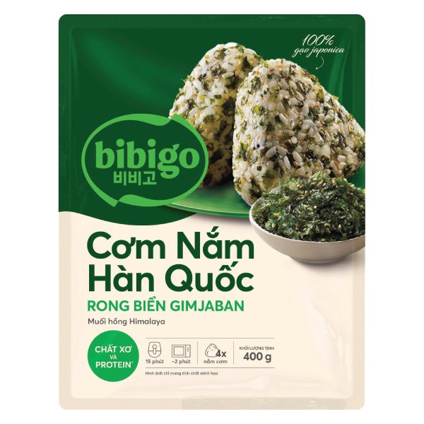 Cơm Nắm Hàn Quốc Bibigo Vị Rong Biển Gimjaban Gói 400G
