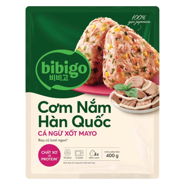 Cơm Nắm Hàn Quốc Bibigo Vị Cá Ngừ Mayo Gói 400G