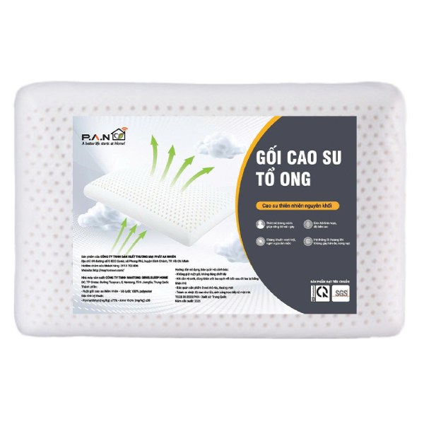 Gối Cao Su Tự Nhiên MH 40*60*12Cm