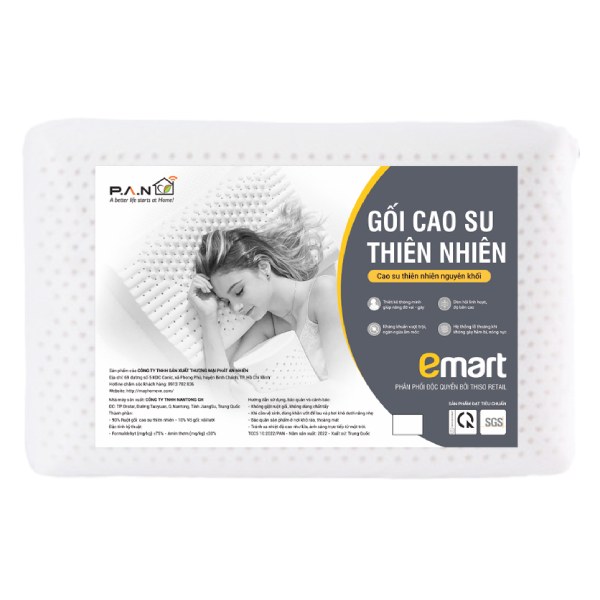 Gối Cao Su Tổ Ong Emart 50*35*9Cm