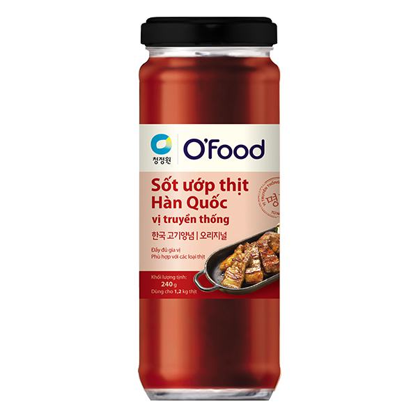 Sốt Ướp Thịt Hàn Quốc O'Food Truyền Thống Hũ 240G