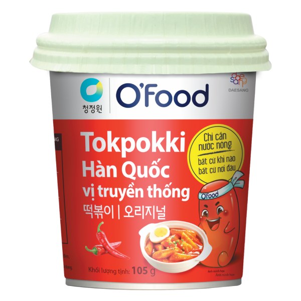Bánh Gạo Tokpokki O'Food Vị Truyền Thống Ly 105G