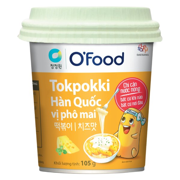 Bánh Gạo Tokpokki O'Food Vị Phô Mai Ly 105G