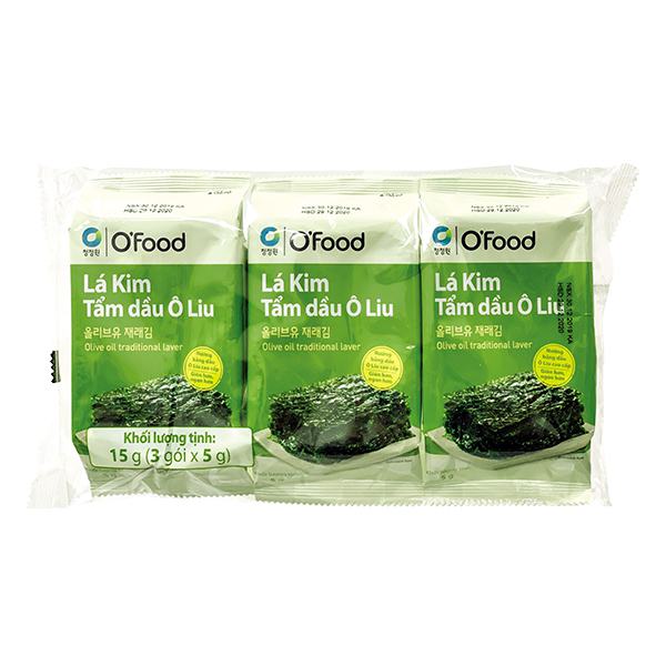 Lô 3 Rong Biển Lá Kim O'Food Tẩm Dầu Oliu 5G