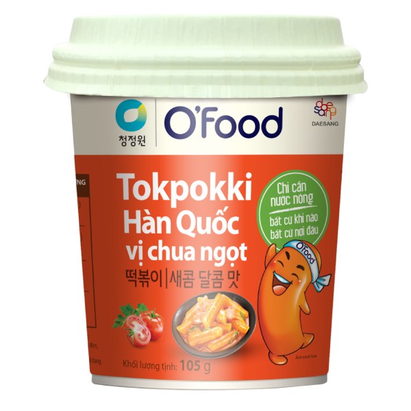 Bánh Gạo Tokpokki O'Food Vị Chua Ngọt Ly 105G