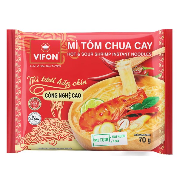Mì Vifon Tôm Chua Cay Gói 70G