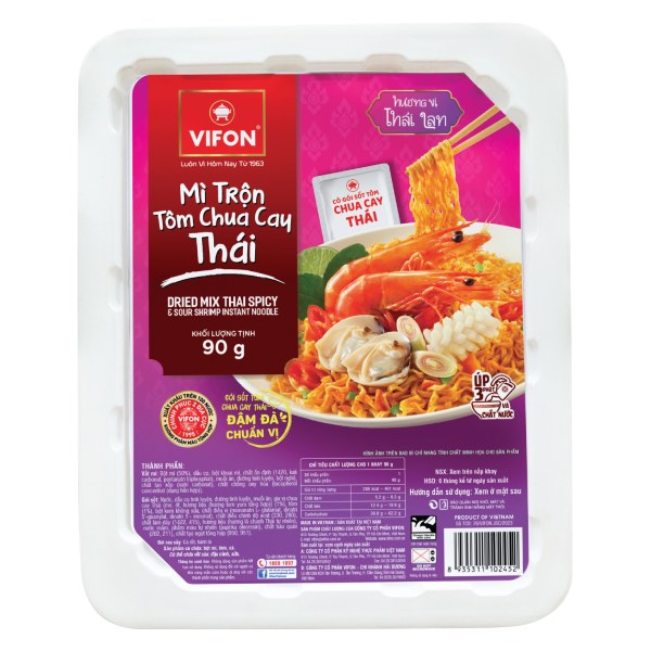 Mì Trộn Vifon Tôm Chua Cay Thái Khay 90G