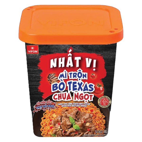 Mì Trộn Nhất Vị Bò Texas Chua Ngọt Ly 115G