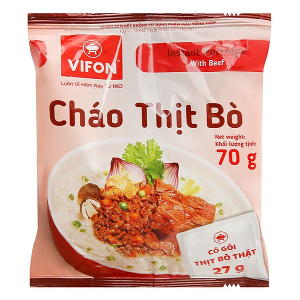 Cháo Vifon Bò Gói 70G