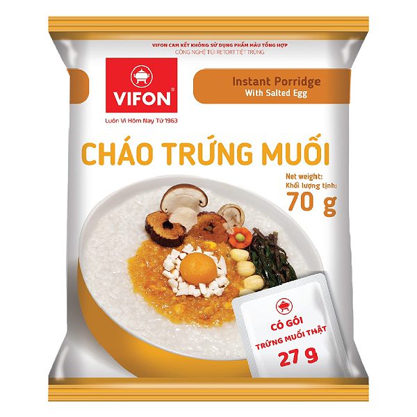 Cháo Vifon Trứng Muối Gói 70G