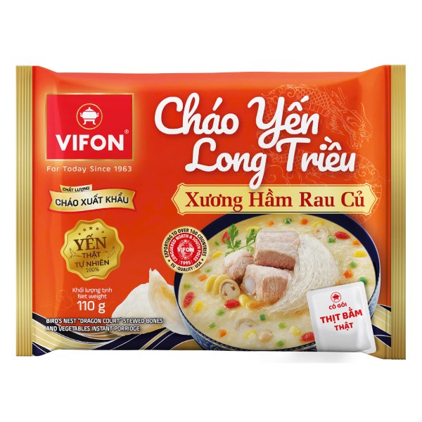 Cháo Yến Vifon Xương Hầm Rau Củ Gói 110G