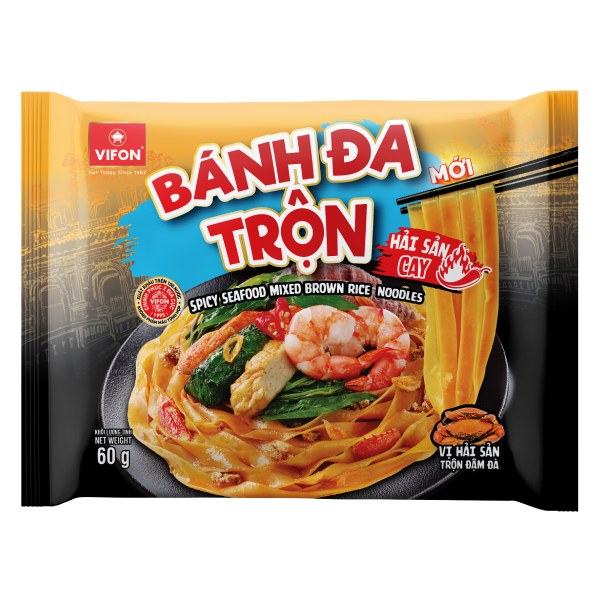 Bánh Đa Trộn Vifon Hải Sản Cay Gói 90G