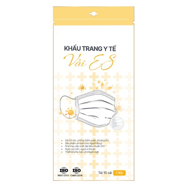 Khẩu Trang Y Tế Vải ES Túi 10 Cái