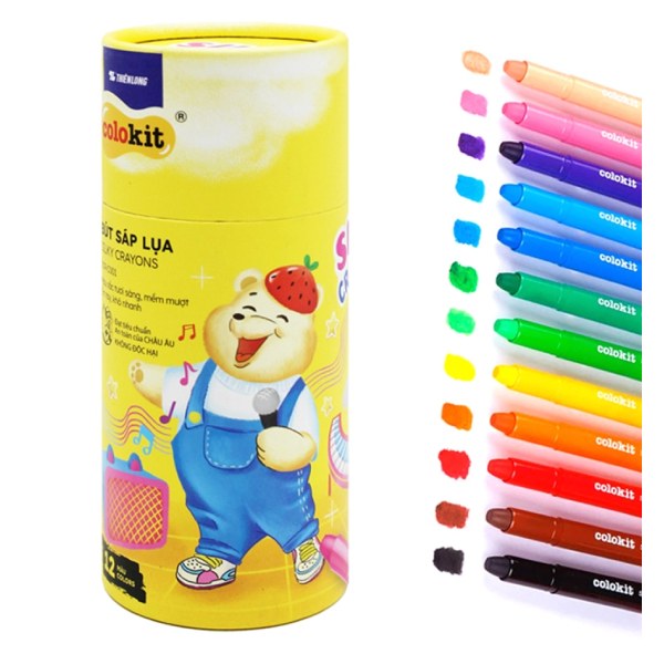 Bút Sáp Lụa Colokit SCR-C001 12 Màu