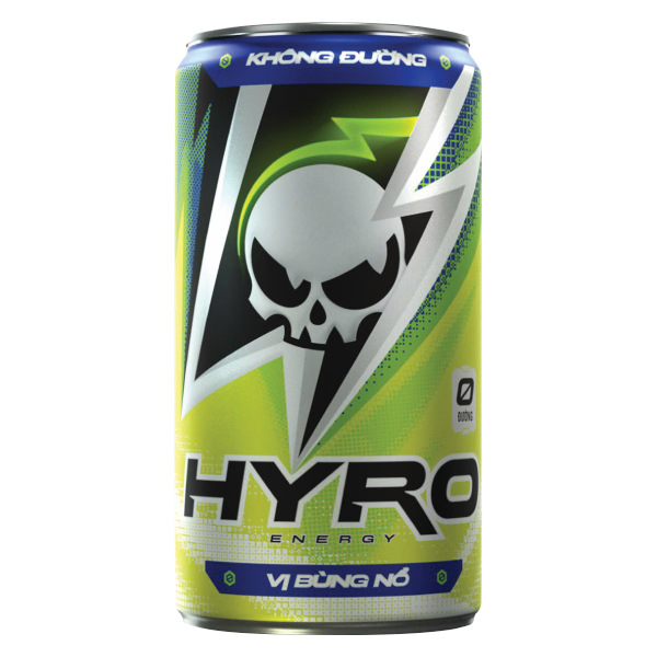 Nước Tăng Lực Hyro Không Đường Lon 240Ml