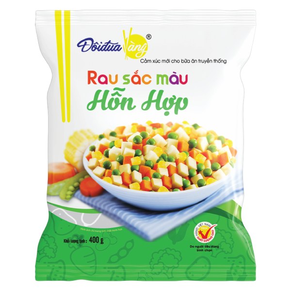Rau Sắc Màu Hỗn Hợp Đôi Đũa Vàng 400G