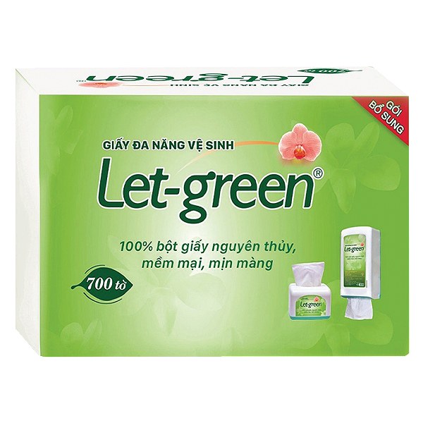 Khăn Giấy Rút Bổ Sung Let-Green 700 Tờ