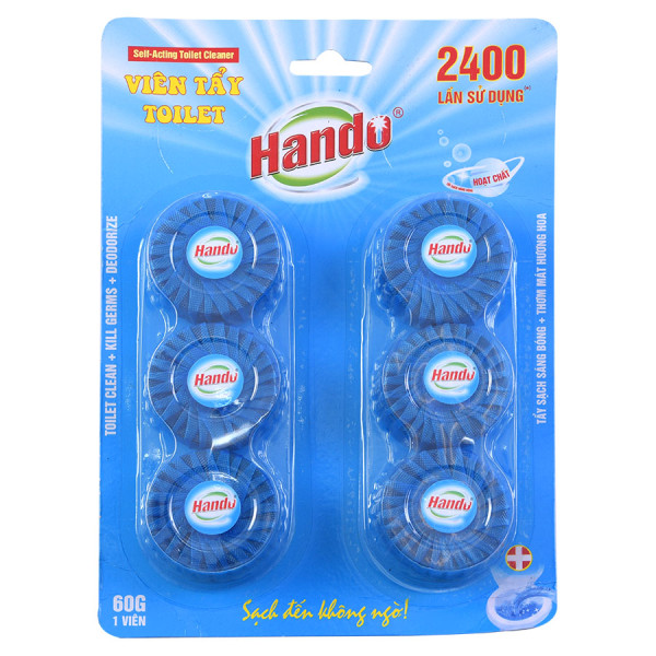 Vỉ 6 Viên Tẩy Và Làm Thơm Bồn Cầu Hando 330G
