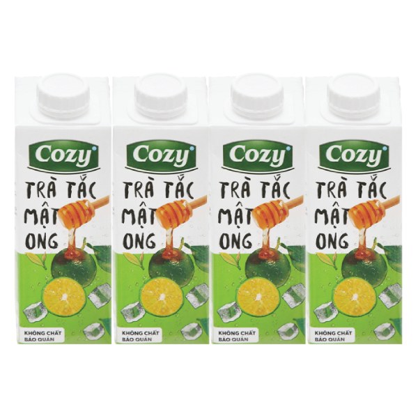 Lốc 4 Trà Cozy Vị Tắc Mật Ong Hộp 225Ml