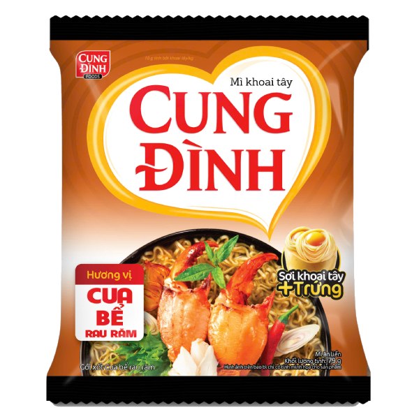 Mì Cung Đình Cua Bể Rau Răm Gói 79G