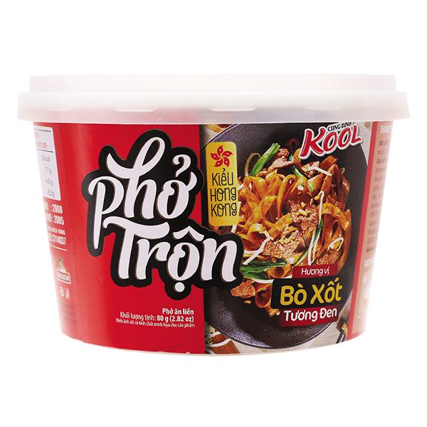 Phở Cung Đình Kool Trộn Bò Xốt Tương Đen Hộp 80G