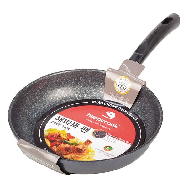 Chảo Chống Dính Vân Đá Đáy Từ Happy Cook NHFP-24 24Cm