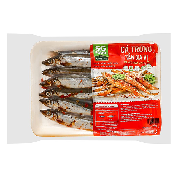 Cá Trứng Tẩm Gia Vị SG Food Vỉ 250G