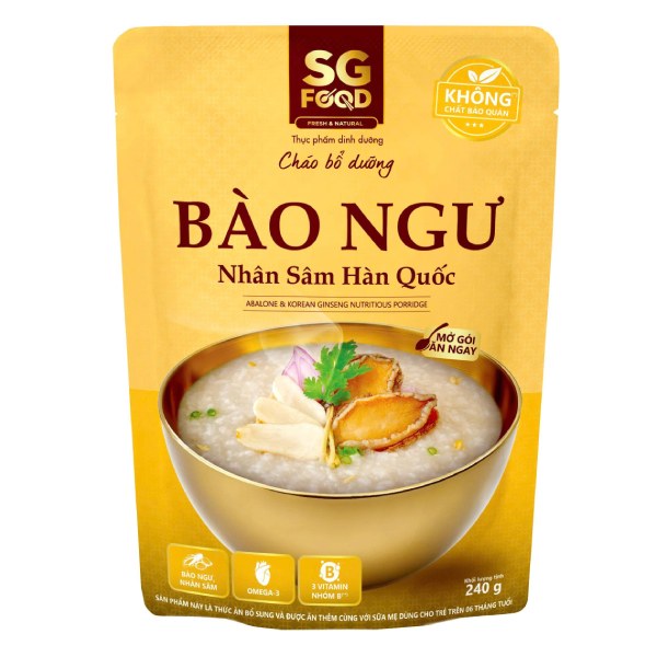 Cháo SG Food Bào Ngư Nhân Sâm Hàn Quốc 240G