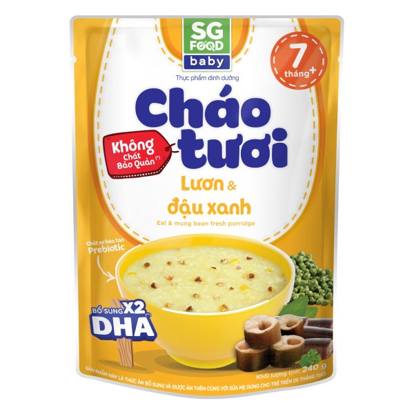 Cháo Tươi SG Food Baby Lươn & Đậu Xanh 240G
