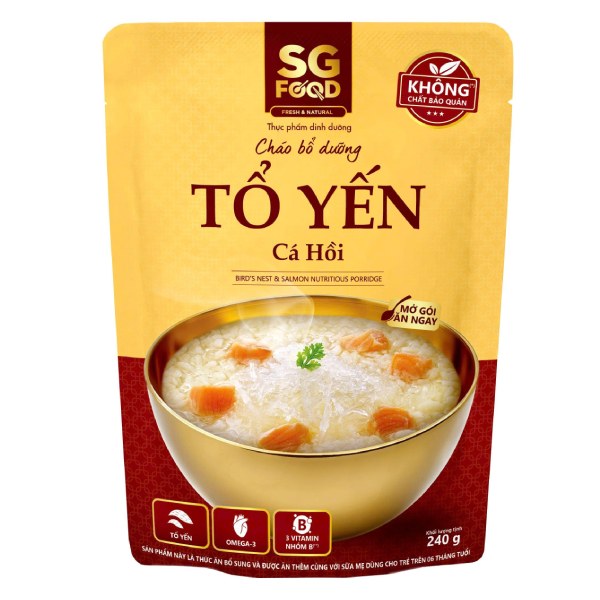 Cháo SG Food Tổ Yến Cá Hồi 240G