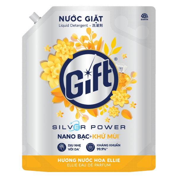 Nước Giặt Gift Hương Nước Hoa Ellie Túi 3.6Kg