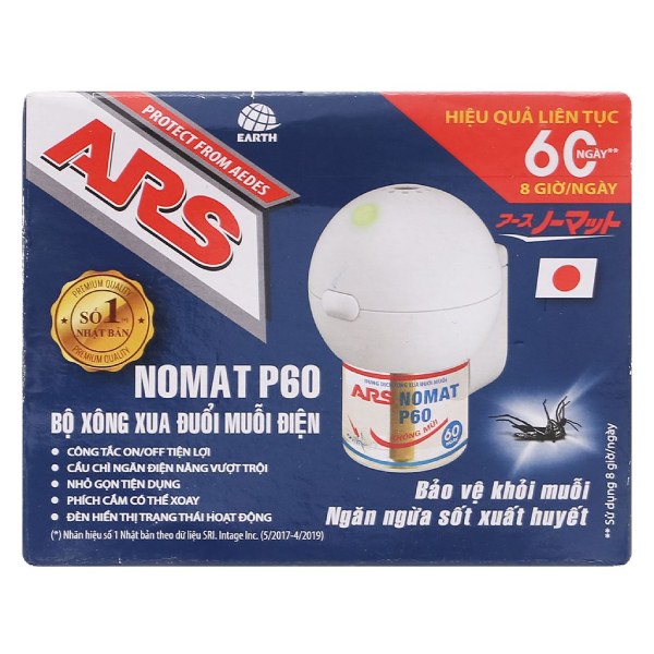 Bộ Máy + Dung Dịch Xông Đuổi Muỗi ARS Nomat P60
